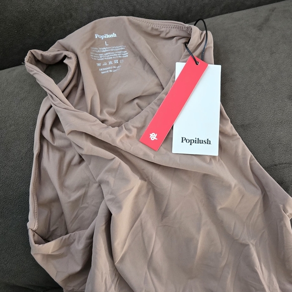 Popilush Body Suits Sleeveless Crew Neck Tank Top #823 - Picture 4 of 11